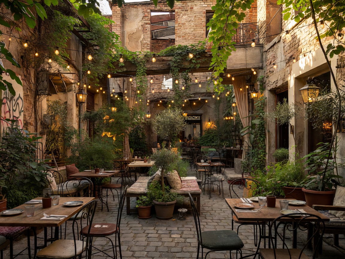 Mazel Tov Garden Courtyard Restaurant Ruin Bar Budapest